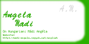 angela madi business card